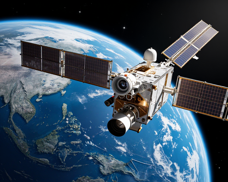 Earth Observation Satellite in Orbit