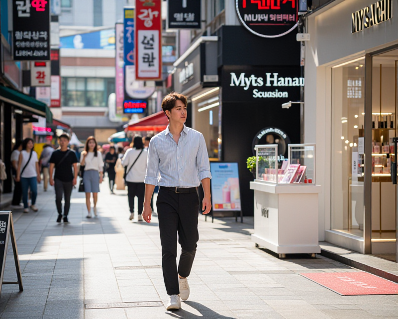 Vibrant Seoul Shopping District