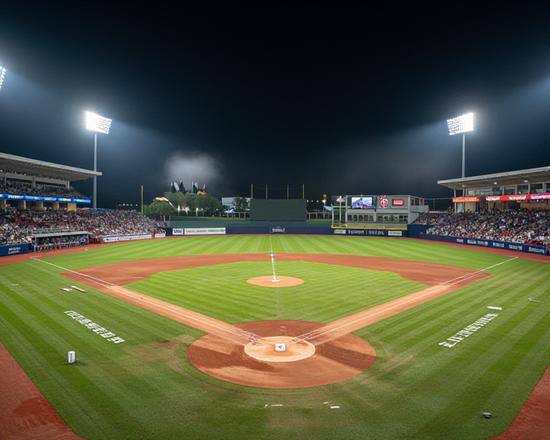 Cinematic Baseball Stadium Night