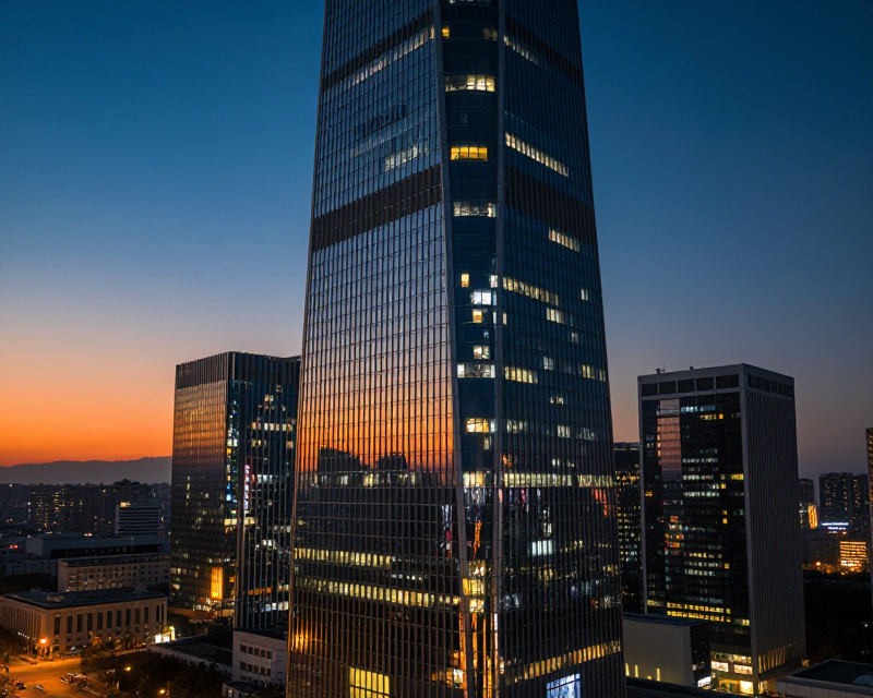 Cinematic Beijing Skyscraper Night