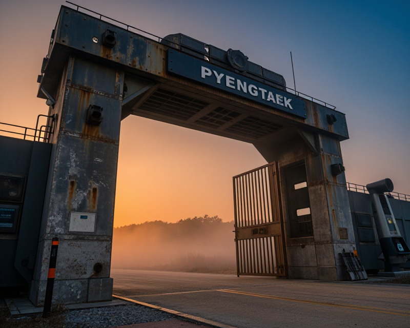 Atmospheric Military Base Gate
