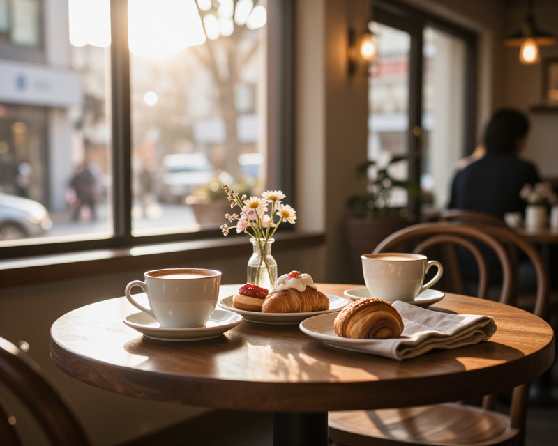 Romantic Morning Breakfast Scene
