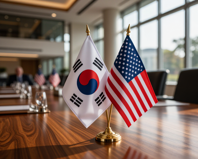 Diplomatic meeting atmosphere